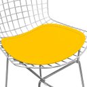 Ver imagem 3 de Almofada Assento Bertoia - Cadeira ou Banqueta 162 - Bella Brasil Decor Couro Natural Preto