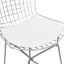 Ver imagem 6 de Almofada Assento Bertoia - Cadeira ou Banqueta 162 - Bella Brasil Decor Couro Natural Preto