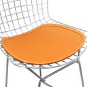Ver mais imagens de Almofada Assento Bertoia - Cadeira ou Banqueta 162 - Bella Brasil Decor Couro Natural Preto