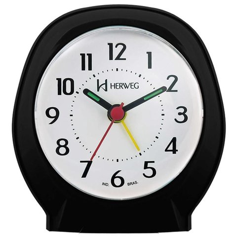 Despertador Quartz Herweg Ref: 2634-034 Preto