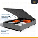 Ver imagem 3 de Cama Box Baú com Colchão de Espuma D45 Pillow Top Suport Prime Queen 158cm