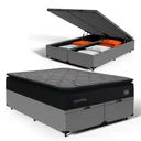 Ver imagem 1 de Cama Box Baú com Colchão de Espuma D45 Pillow Top Suport Prime Queen 158cm
