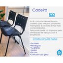 Ver mais imagens de Kit com 10 Cadeiras Iso para Escola Escritório Comércio Preta Base Branca