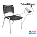 Ver imagem 6 de Kit com 10 Cadeiras Iso para Escola Escritório Comércio Preta Base Branca