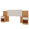 Cabeceira Extensível Cama Casal ou Queen C/2 Mesas de Cabeceira 0590 Roma Genialflex - 4