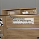 Ver imagem 7 de Guarda Roupa Casal Modulado de Canto 8 Portas e 4 Gavetas Avelã Pf-cinza Supremo Pf