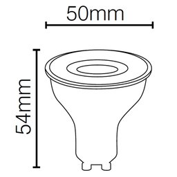 Lâmpada Dicroica LED GU10 3000K Branca Quente MR16 127-220V - 2
