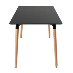 KIT - Mesa de jantar retangular Eames 80 x 160 cm preto + 6 cadeiras Eiffel DSW Cinza escuro - 4