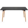 KIT - Mesa de jantar retangular Eames 80 x 160 cm preto + 6 cadeiras Eiffel DSW Cinza escuro - 3