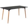 KIT - Mesa de jantar retangular Eames 80 x 160 cm preto + 6 cadeiras Eiffel DSW Cinza escuro - 2