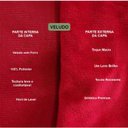 Ver imagem 3 de Capa para Almofada Drapeada em Veludo Retangular 60x40 Vermelho