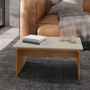Mesa de Centro Sala de Estar Lilibeth Off White/Naturale