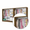 Ver imagem 6 de Closet Casal Duplo Dubai 6 Portas 6 Gavetas Cinamomo com Off White