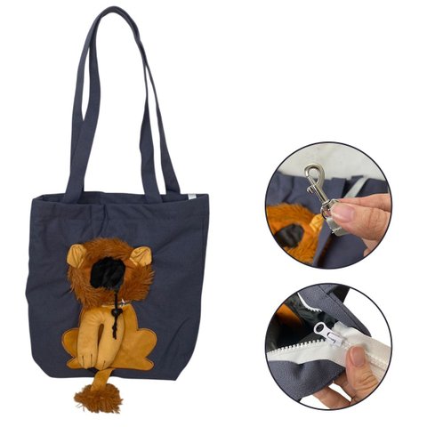 Bolsa Transporte Cachorro Gato Pet Animal Estampa Leao Estimacao Ombro Passeio Diversao Viagem Venti
