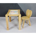 Ver imagem 3 de Kit Mesa Sensorial com Tampo + Bandejas + Cadeira Coração Pinus