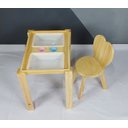 Ver imagem 1 de Kit Mesa Sensorial com Tampo + Bandejas + Cadeira Coração Pinus