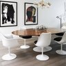 Mesa de Jantar Saarinen Oval Tampo de Madeira MDF 2,35x1,22M Tatu Bola Móveis - 3
