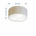 Ver imagem 2 de Plafon para Quarto Cilíndrico Sq-3010 Cúpula Cor Rustico Bege