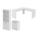 Ver imagem 1 de Conjunto para Escritório Branco 3 Peças Tecnomobili