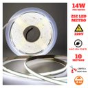 Ver imagem 2 de Fita Cob 252 Led's 10 Metros Ip44 220v 14w 6500k Liga Direto