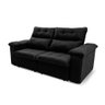 Sofá Retrátil/reclinável Verona 2,00m Suede Velut Preto C/ Molas no Assento - King House - 4