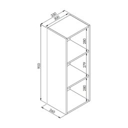 Armário Aéreo Escritório 2 Prateleiras Multimóveis CR25247 Branco - 3