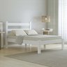 Cama Casal em Madeira Maciça Reforçado Rubi Nemargi:branco - 1