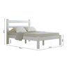 Cama Casal em Madeira Maciça Reforçado Rubi Nemargi:branco - 2