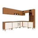 Ver imagem 2 de Cozinha Completa Venaly 18 Portas 2 Gavetas com Vidro Cinamomo/Off White - Henn
