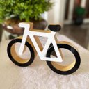 Ver imagem 3 de Bicicleta Em Madeira Decoryou - Ref 320 Branco E Preto