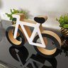 Bicicleta Em Madeira Decoryou - Ref 320 Branco E Preto - 2