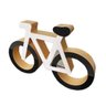 Bicicleta Em Madeira Decoryou - Ref 320 Branco E Preto - 1