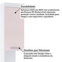 Ver imagem 5 de Mesa de Cabeceira Alta 38cm 1 Porta e 1 Gaveta Alpes Luciane Móveis