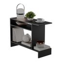 Ver imagem 4 de Mesa de Cabeceira Restn Retangular MDF Madeira 81cm Preto Fosco