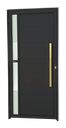 Ver imagem 1 de Porta Lambril Visione c/Puxador D. Super Preto Dourado 100 Brimak