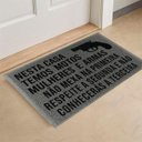 Ver imagem 2 de Tapete / Capacho Nesta Casa Temos Motos Mulheres e Armas