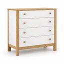 Ver imagem 3 de Quarto de Bebê Flora Guarda Roupa 2 Portas Cômoda 4 Gavetas Berço Qmovi