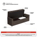 Ver imagem 7 de Cabeceira e Calçadeira Báu Casal Padrão Atena 140cm Capitonê Linho Cacau - Abmaza