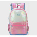 Ver imagem 1 de Mochila Costas Juvenil Barbie Holográfica Rosa/azul Luxcel