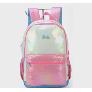 Mochila Costas Juvenil Barbie Holográfica Rosa/azul Luxcel