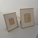 Ver imagem 7 de Porta Retrato Pvc Dourado - Borda Branca 20 X 25cm