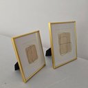 Ver imagem 4 de Porta Retrato Pvc Dourado - Borda Branca 20 X 25cm