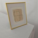 Ver imagem 2 de Porta Retrato Pvc Dourado - Borda Branca 20 X 25cm