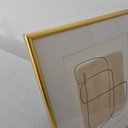 Ver imagem 3 de Porta Retrato Pvc Dourado - Borda Branca 20 X 25cm