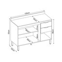 Ver imagem 3 de Balcão Armário Cozinha Modulada C Tampo 2 Cavetas 3 Portas:avena/menta