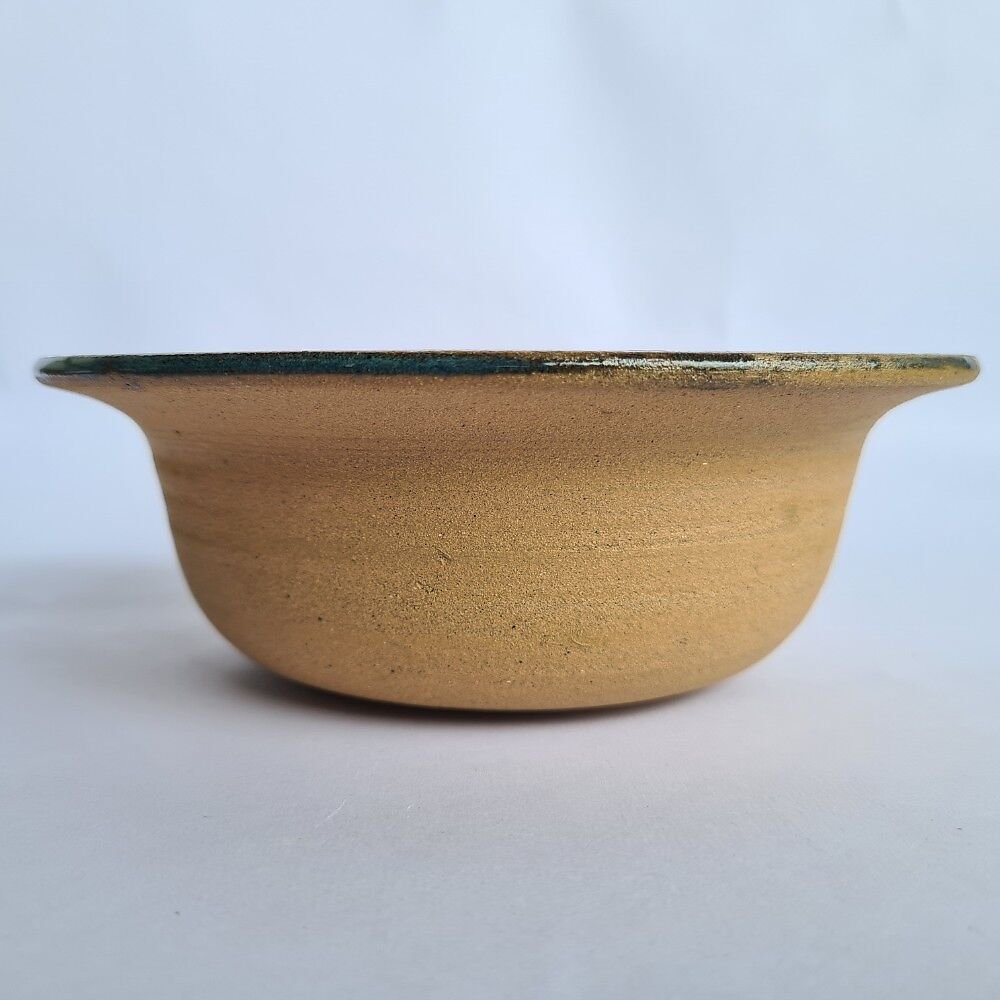 Bowl com aba Azul esverdeado de cerâmica para sopa e salada - 4