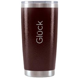 Copo Térmico Glück 591ml Aço Inox Copo Para Cerveja Café Com Tampa Abre Fecha Hammer Tobacco - 1