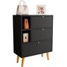 Sapateira Classic com 2 Portas e 1 Gaveta - Preto - 1