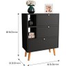 Sapateira Classic com 2 Portas e 1 Gaveta - Preto - 4