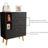 Sapateira Classic com 2 Portas e 1 Gaveta - Preto - 5